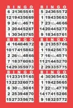 BK6VBR1  6ON V RED BORDER 1-9