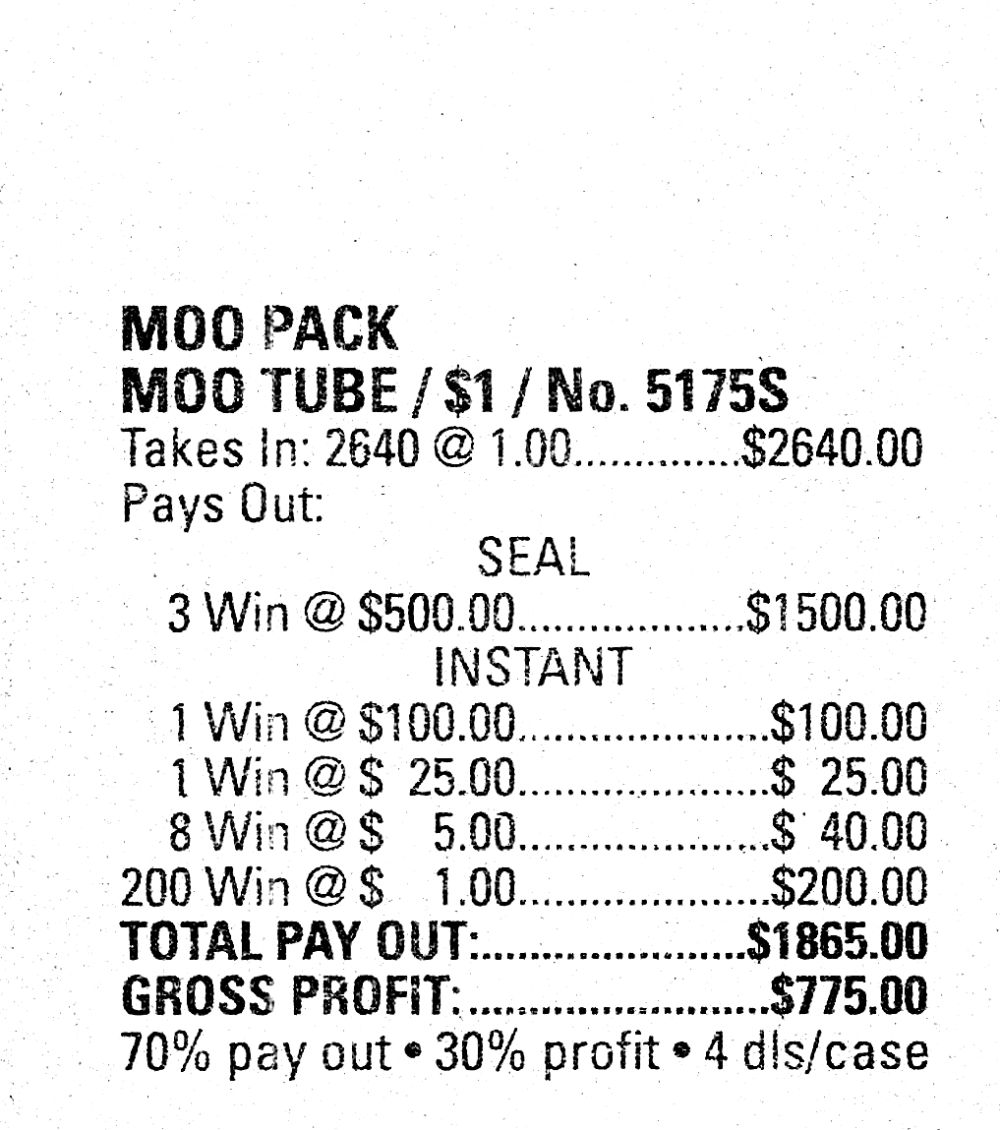 TP5175S - MOO PACK ($1.00) SEAL CARD - Image 2