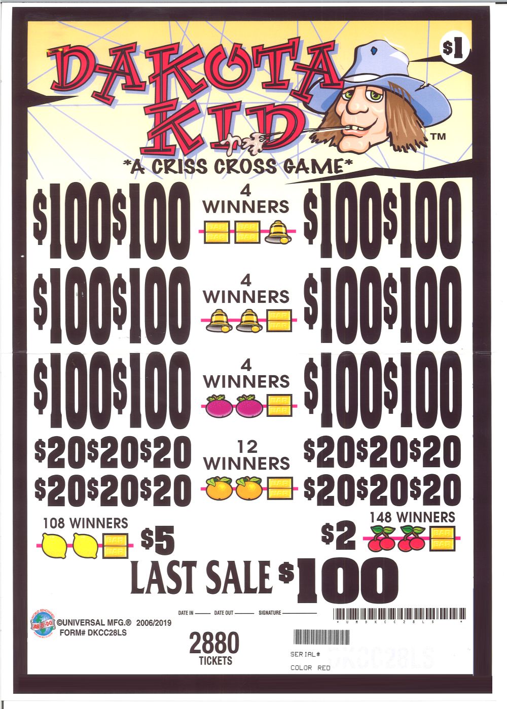 UMDKCC28LS - DAKOTA KID ($1.00) LAST SALE