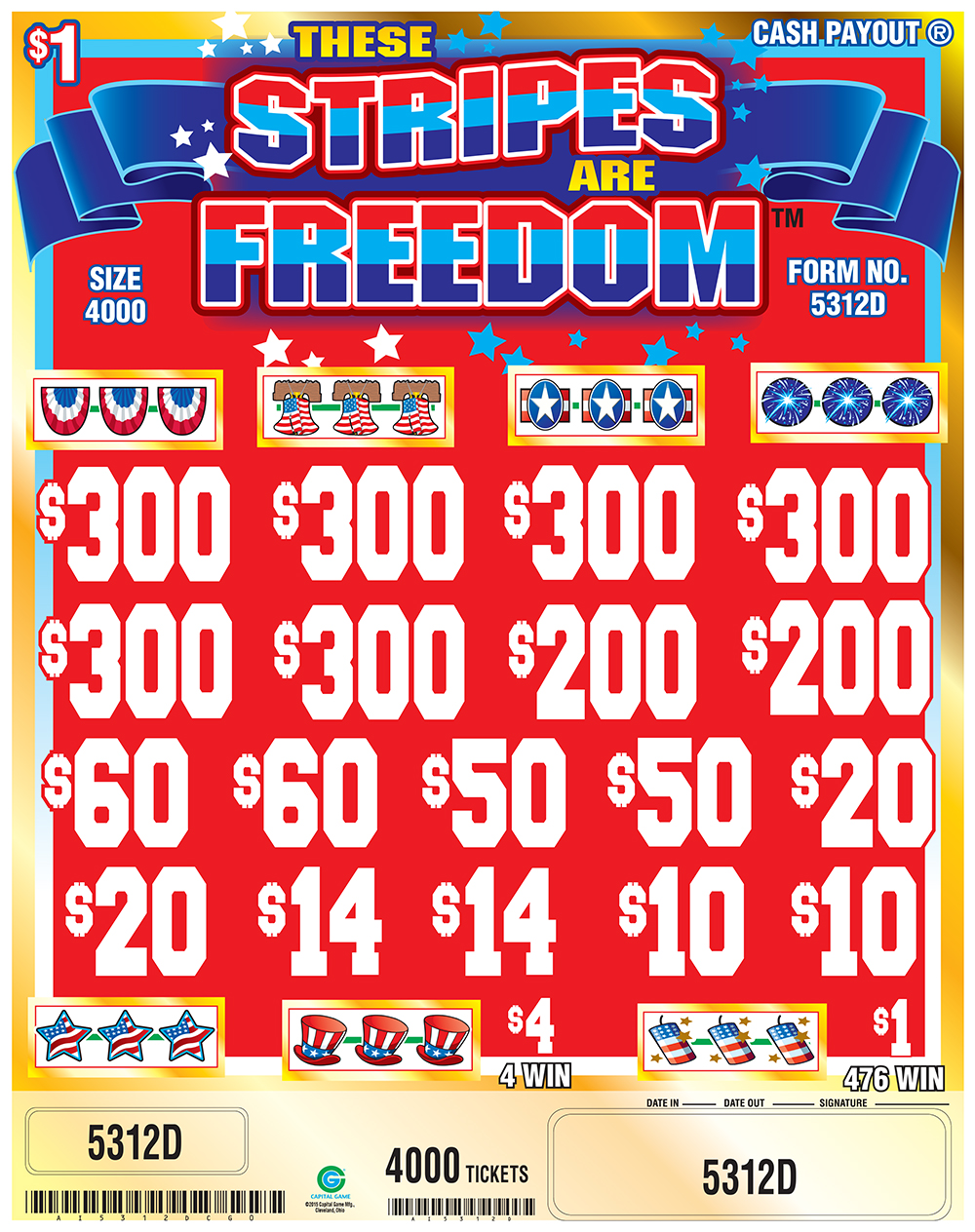 AI5312D - THESE STRIPES ARE FREEDOM ($1.00) 30% OFF