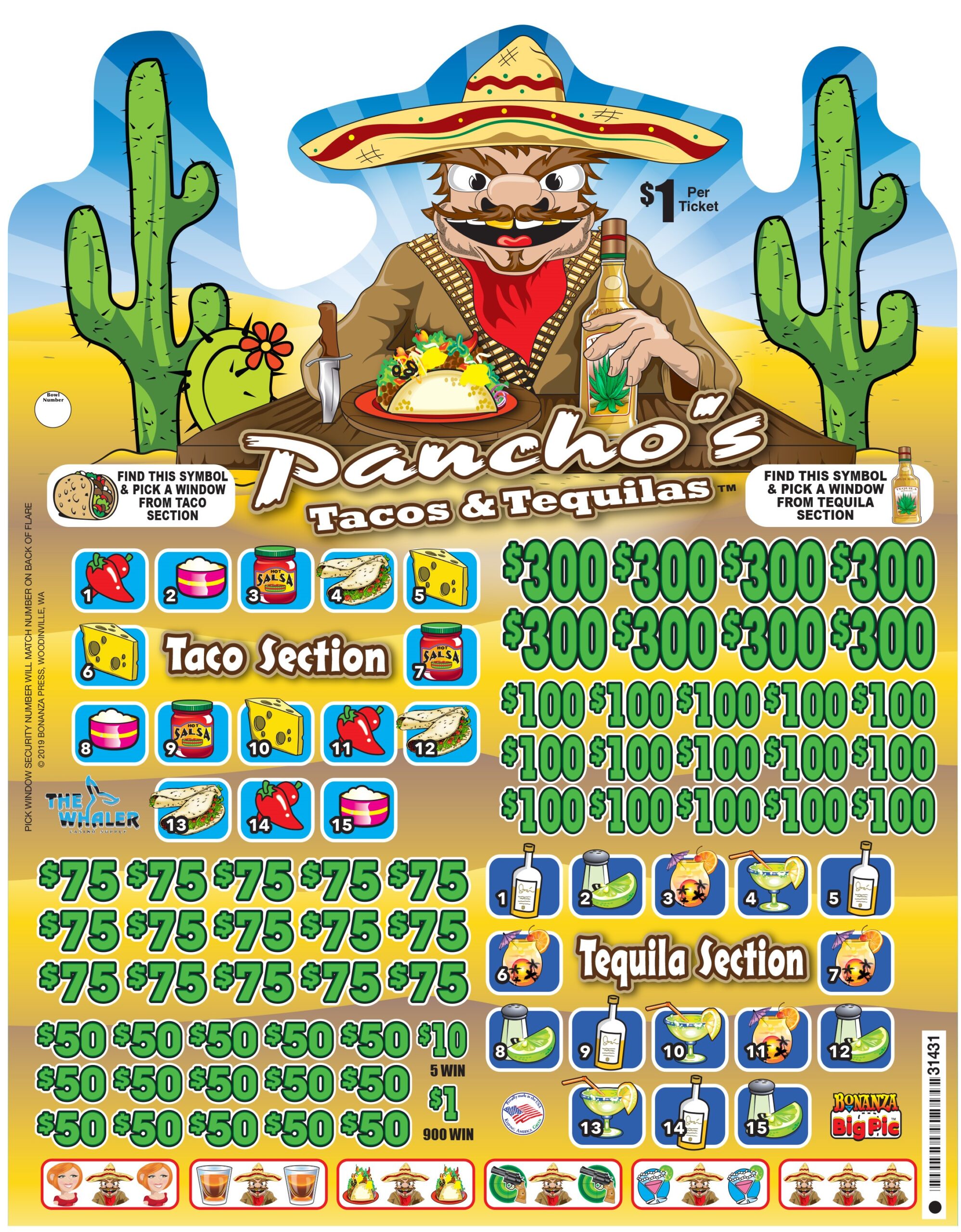 BP31431 - PANCHO'S TACOS & TEQUILAS ($1.00) BIG PIC PUL