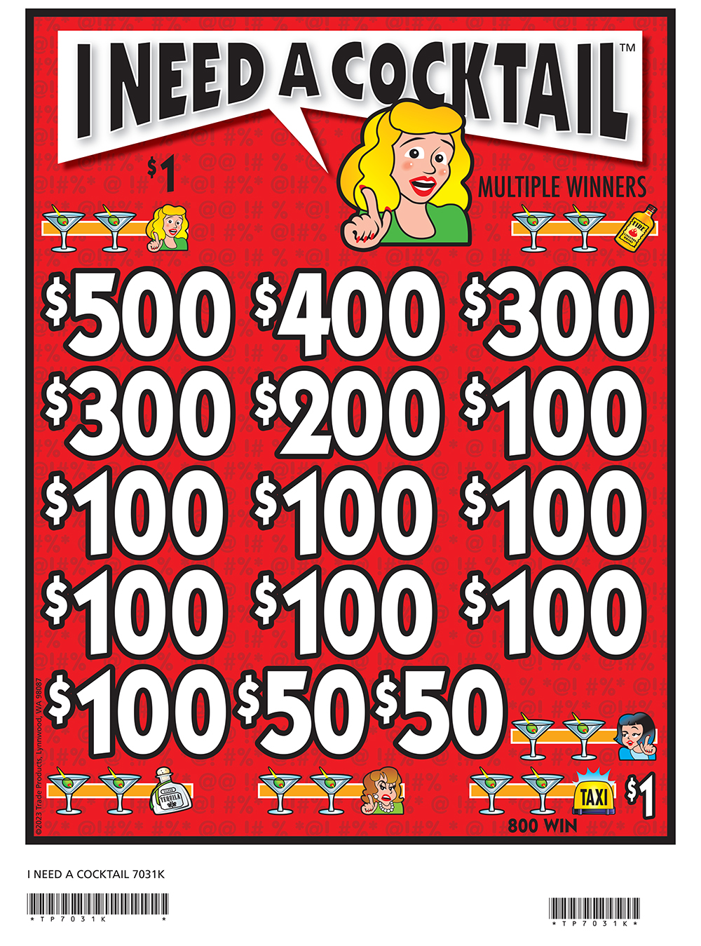 TP7031K - I NEED A COCKTAIL ($1.00)