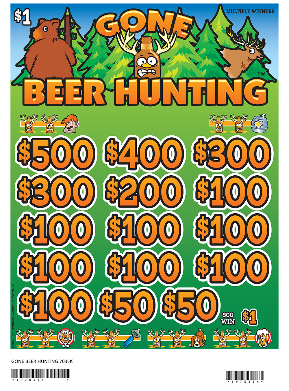 TP7035K - GONE BEER HUNTING ($1.00)