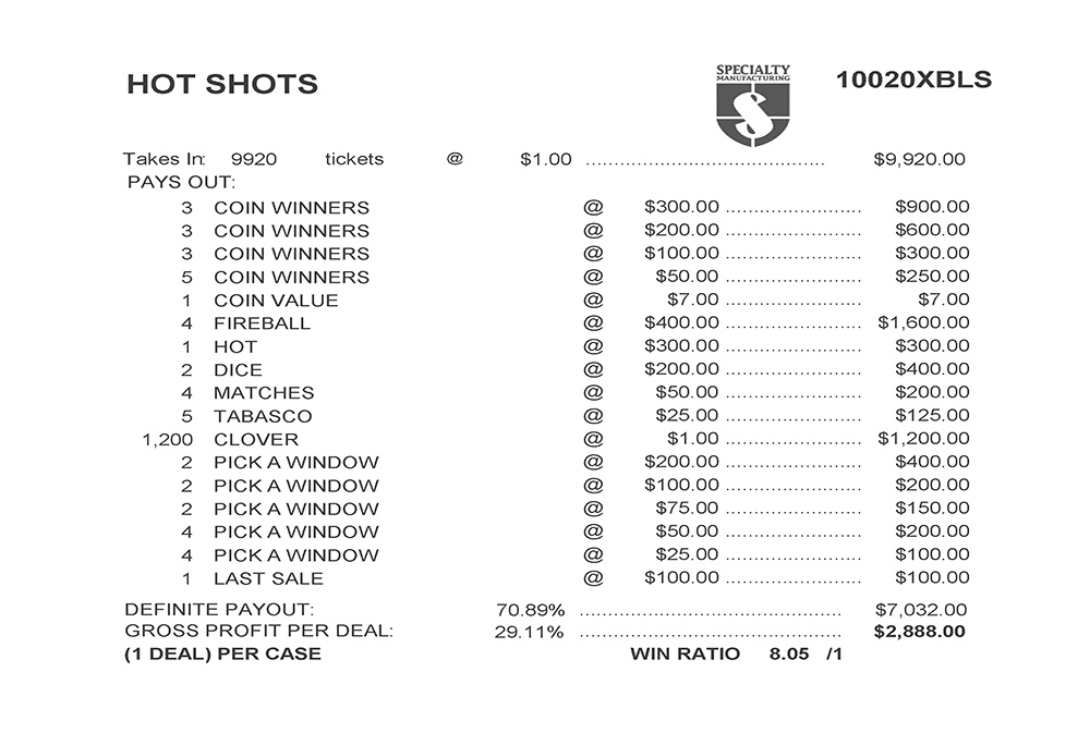AN10020XBLS CB KIT - HOT SHOTS ($1.00) COINBOARD COMBO - Image 3