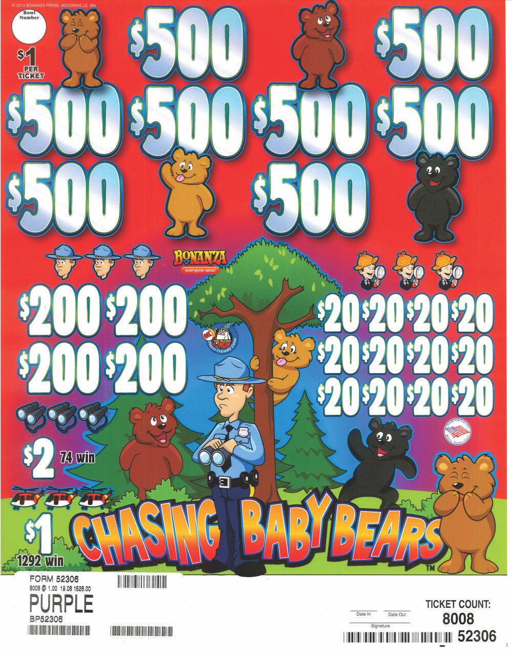 BP52306 - CHASING BABY BEARS ($1.00)
