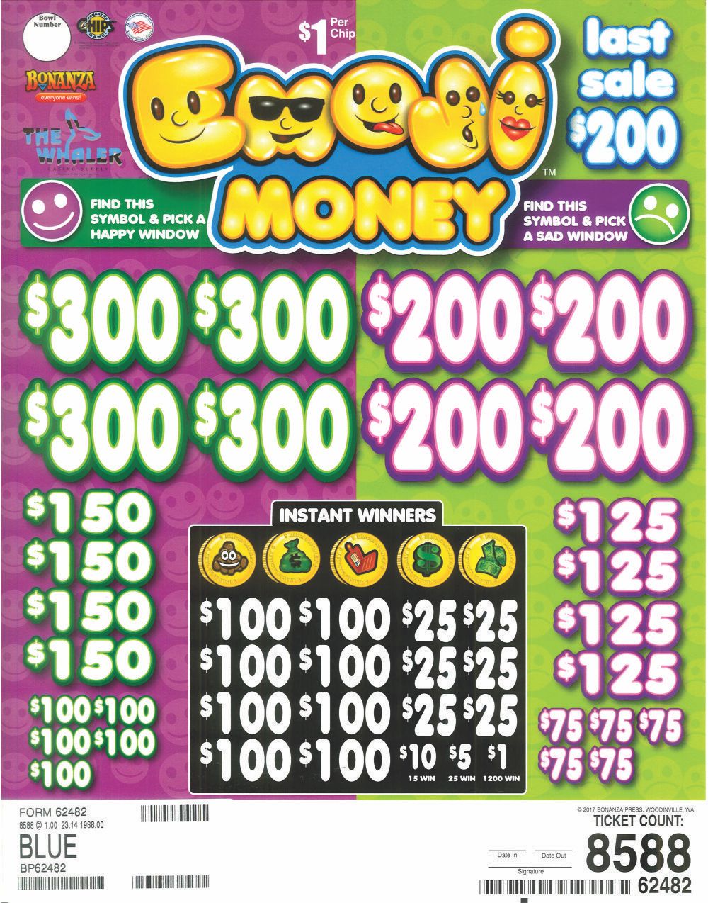 BP62482 - EMOJI MONEY ($1.00) BIG PIC PULLBOARD - Image 2