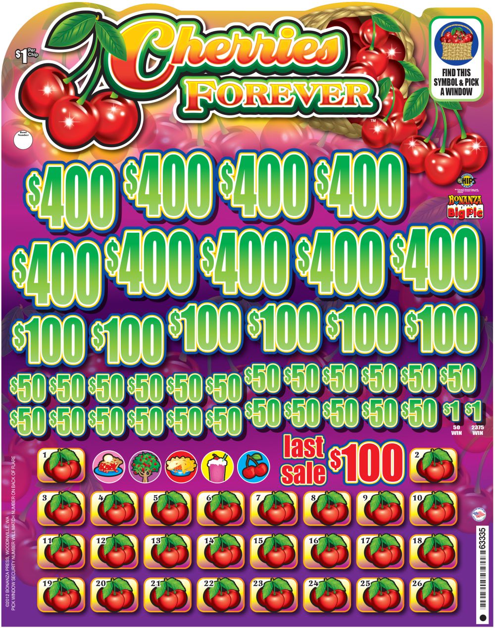BP63335 - CHERRIES FOREVER ($1.00) BIG PIC PULLBOARD