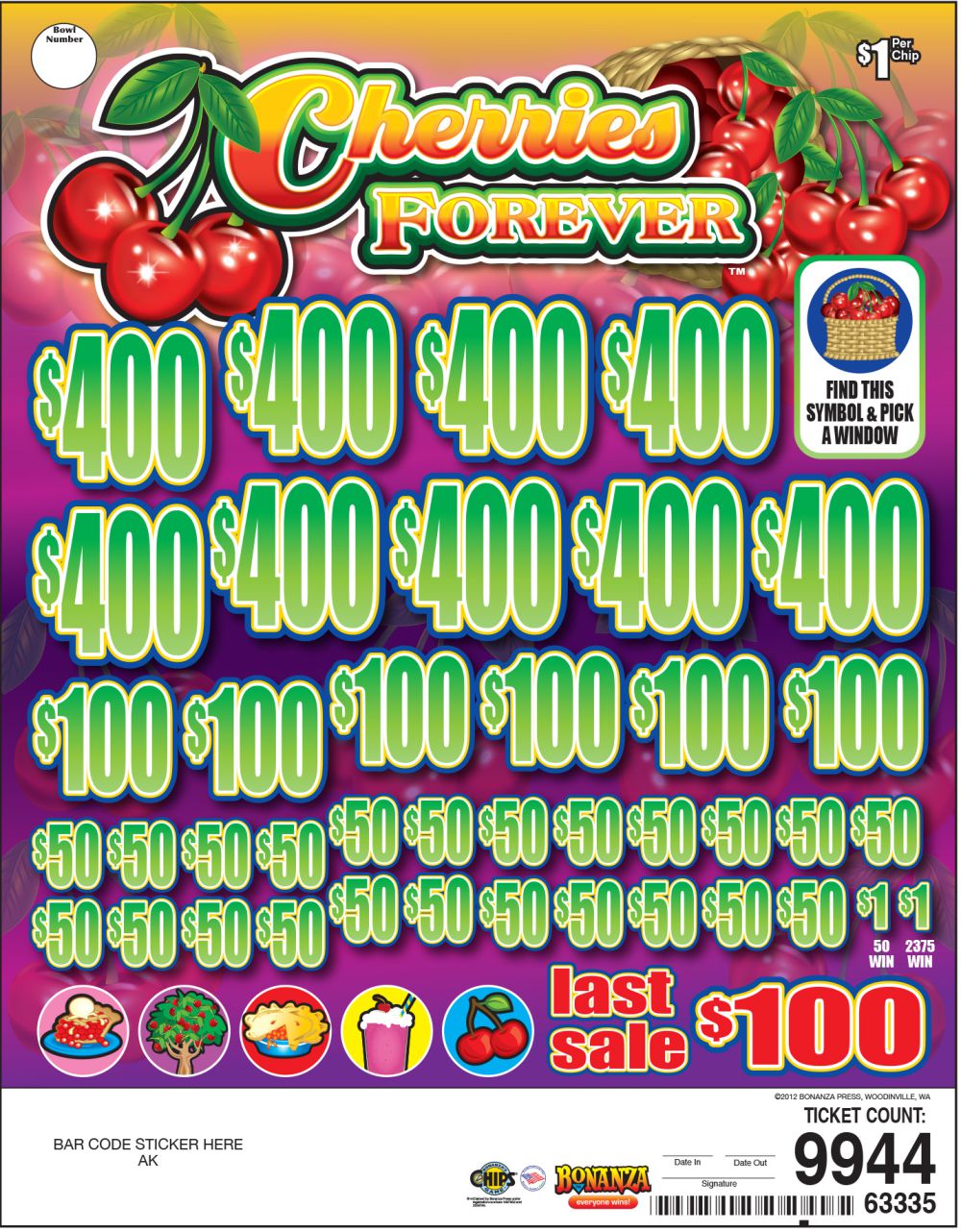 BP63335 - CHERRIES FOREVER ($1.00) BIG PIC PULLBOARD - Image 2