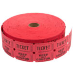 RAFFLE RED - DOUBLE ADMISSION TICKETS (ROLL) RED