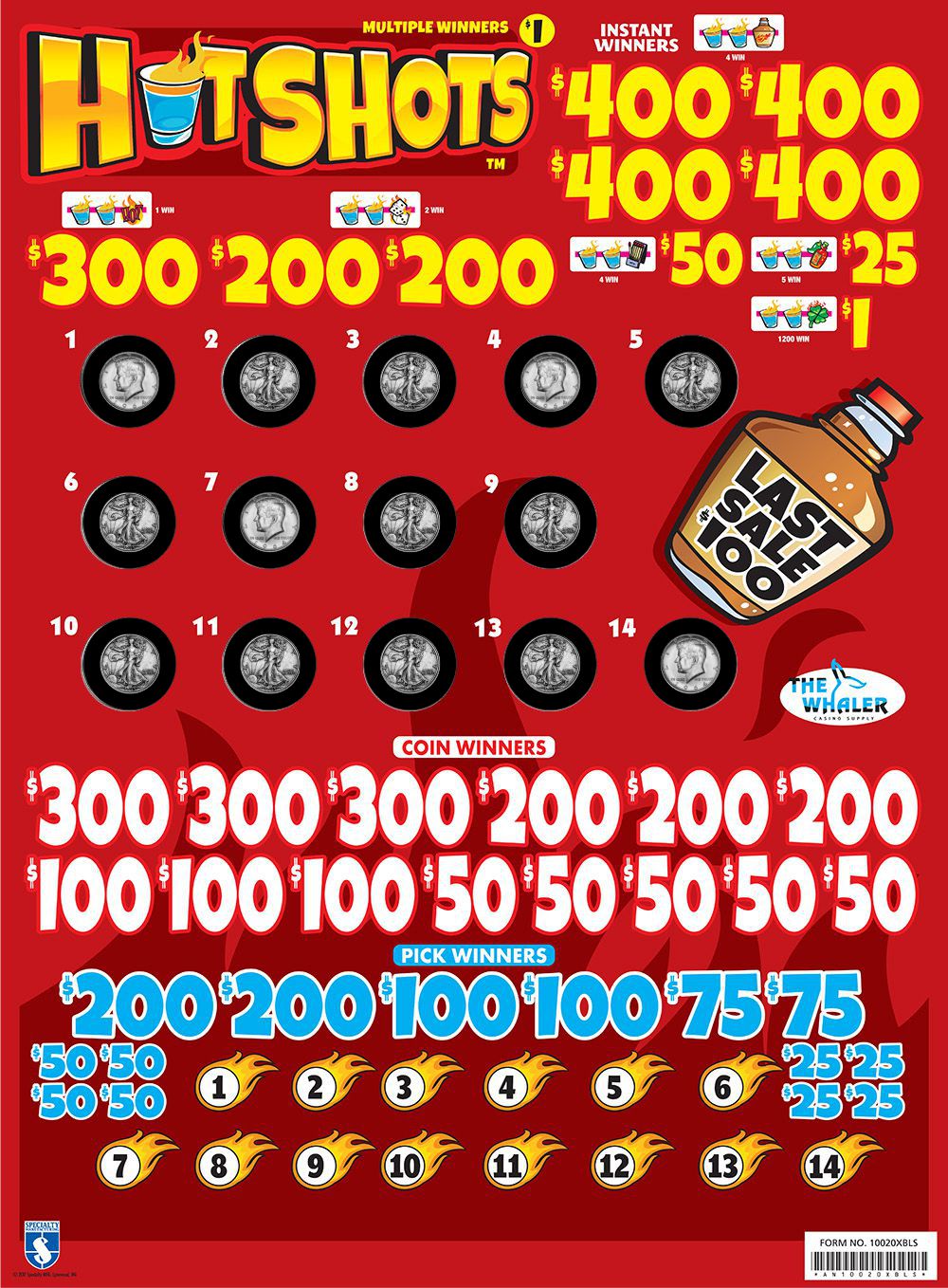 AN10020XBLS CB KIT - HOT SHOTS ($1.00) COINBOARD COMBO