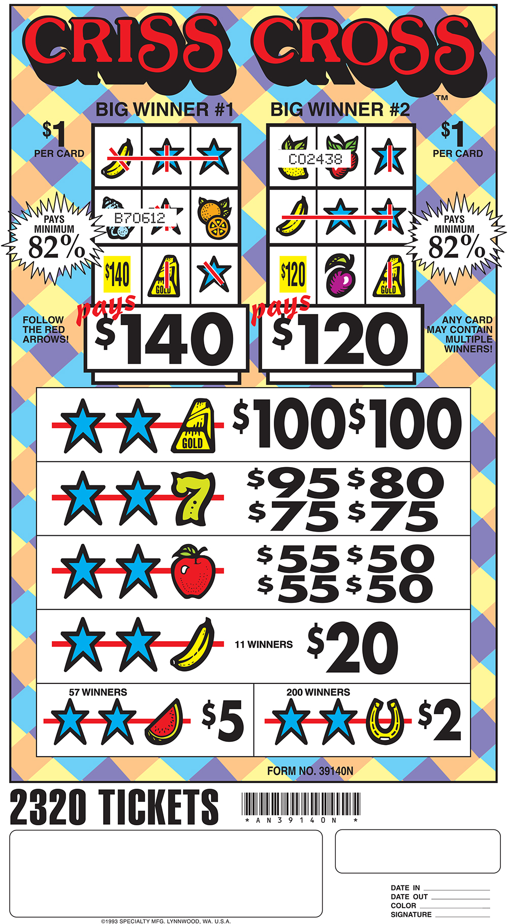 AN39140N - MINI CRISS CROSS ($1.00)