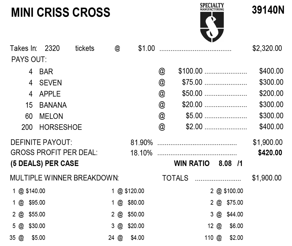 AN39140N - MINI CRISS CROSS ($1.00) - Image 2