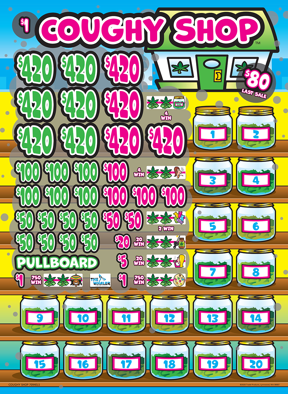 TP7094ELS - COUGHY SHOP ($1.00) BIG PIC PULLBOARD