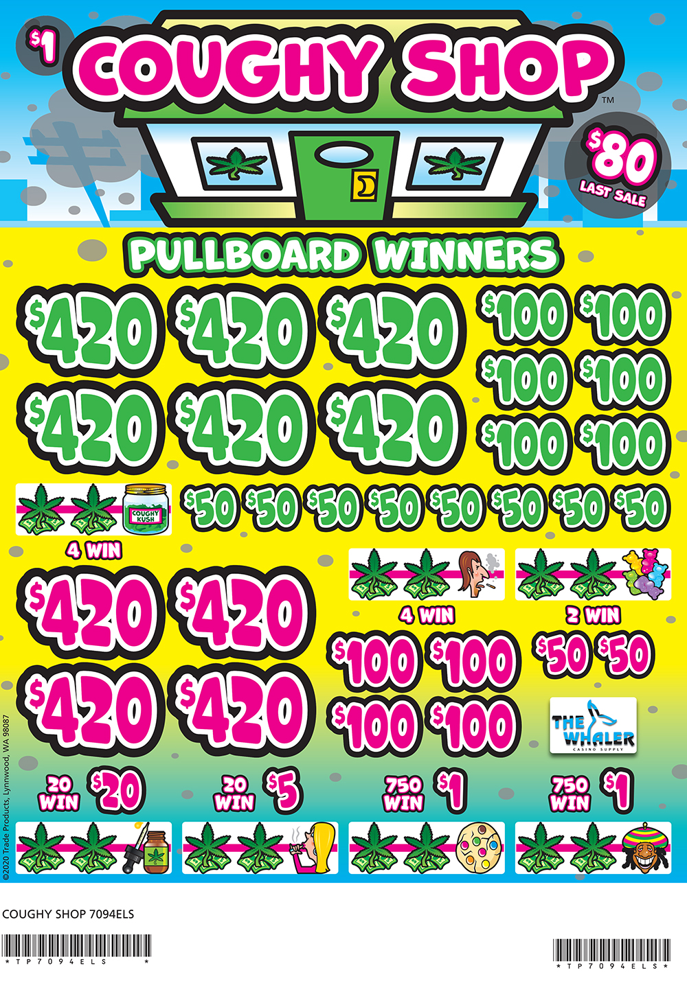 TP7094ELS - COUGHY SHOP ($1.00) BIG PIC PULLBOARD - Image 2