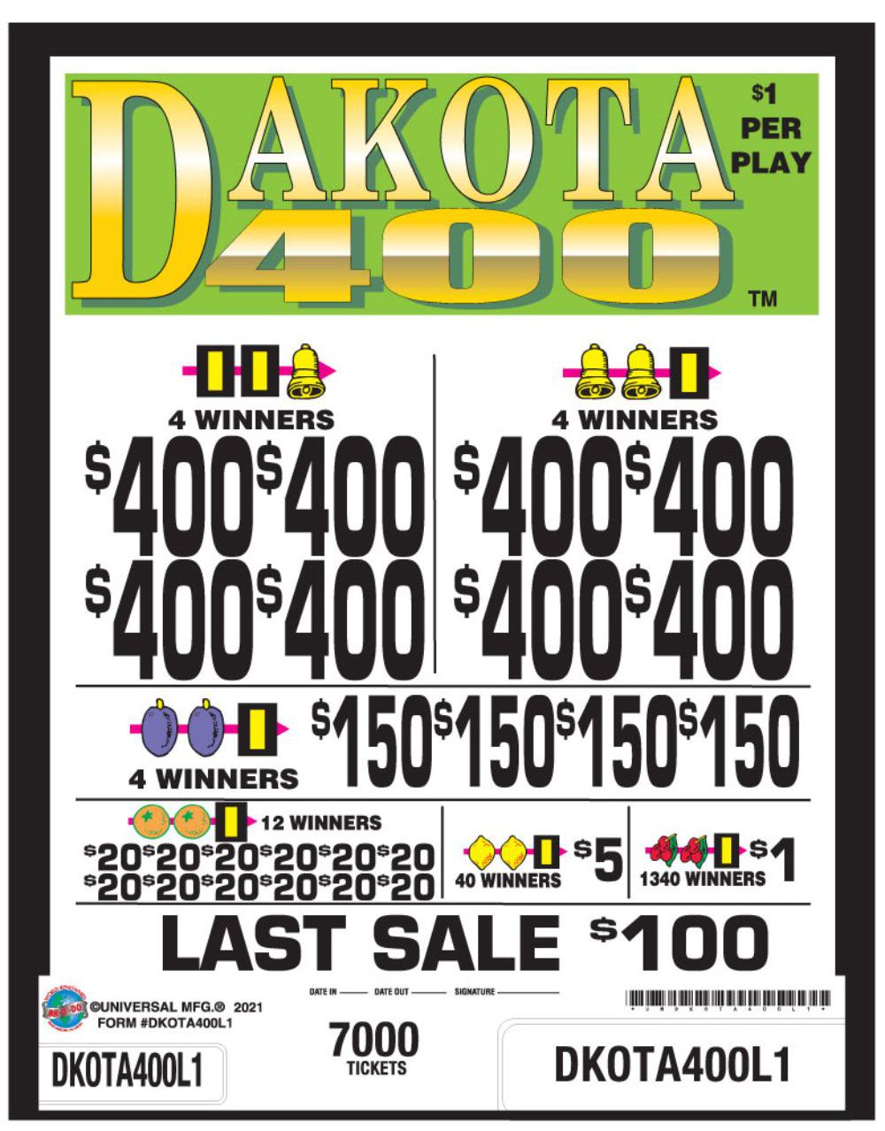 UMDKOTA400L1 - DAKOTA 400 ($1.00) LAST SALE