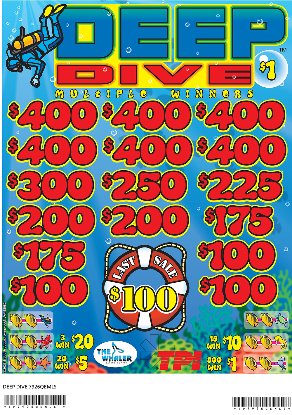 TP7926QEMLS - DEEP DIVE ($1.00) EMBEDDED PULLBOARD - Image 2