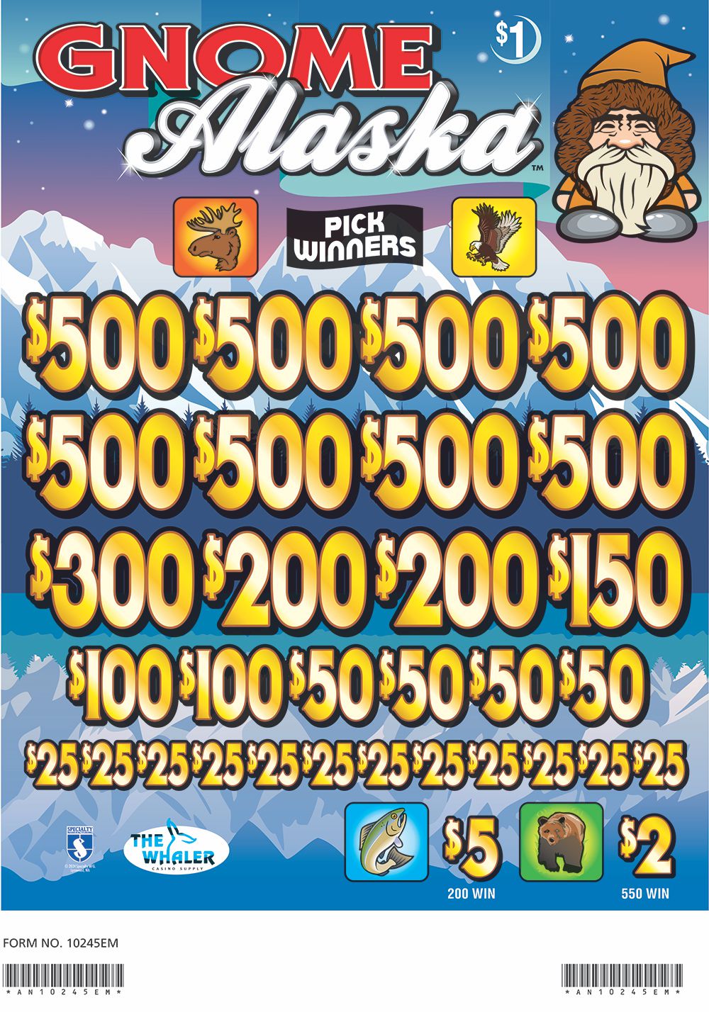 AN10245EM - GNOME ALASKA ($1.00) EMBEDDED PULLBOARD - Image 2