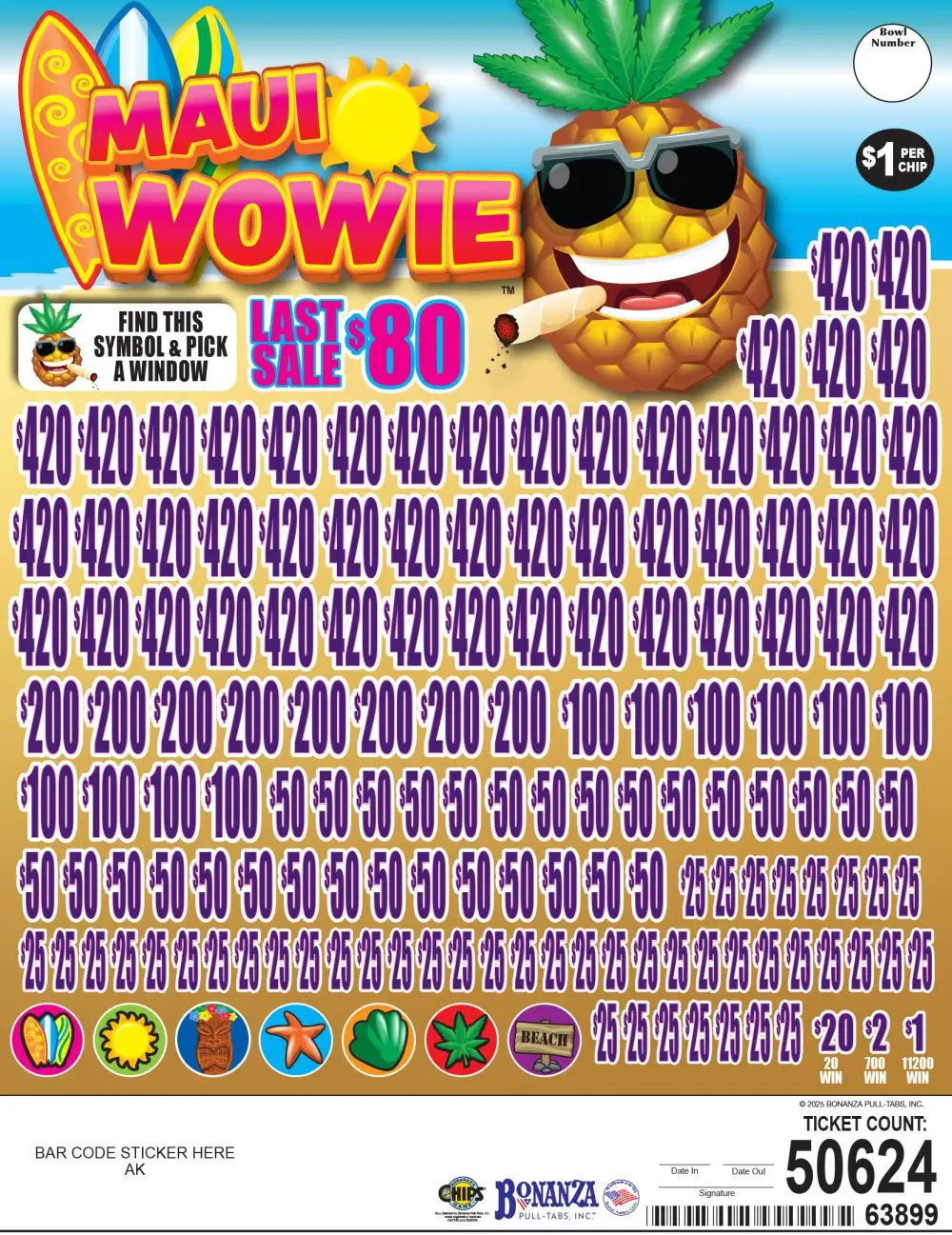 BP63899 - MAUI WOWIE ($1.00) BIG PIC PULLBOARD - Image 2