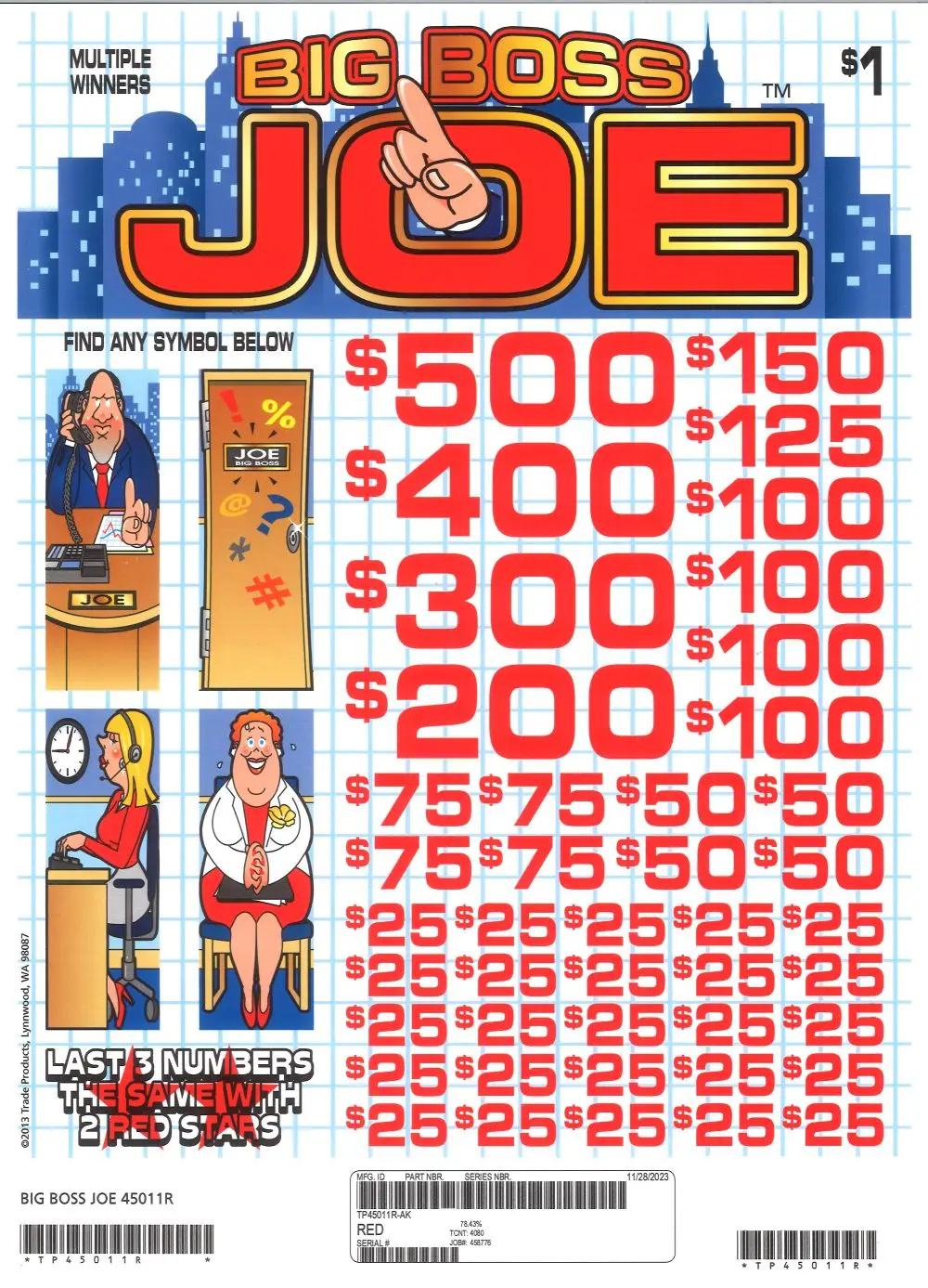 TP45011R - BIG BOSS JOE ($1.00)