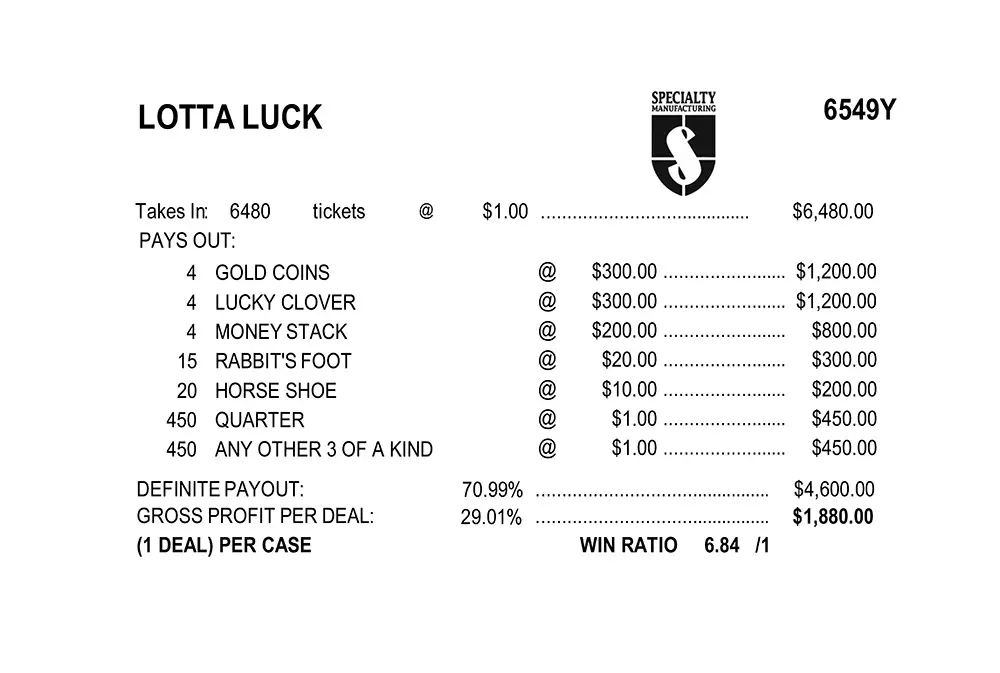 AN6549Y - LOTTA LUCK ($1.00) - Image 2