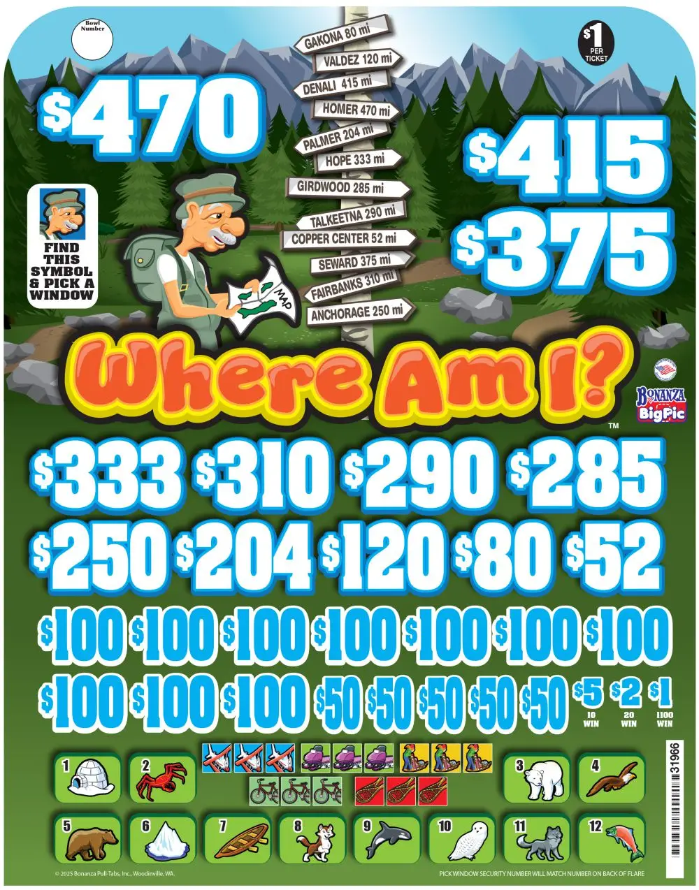 BP31966 - WHERE AM I? ($1.00) BIG PIC PULLBOARD