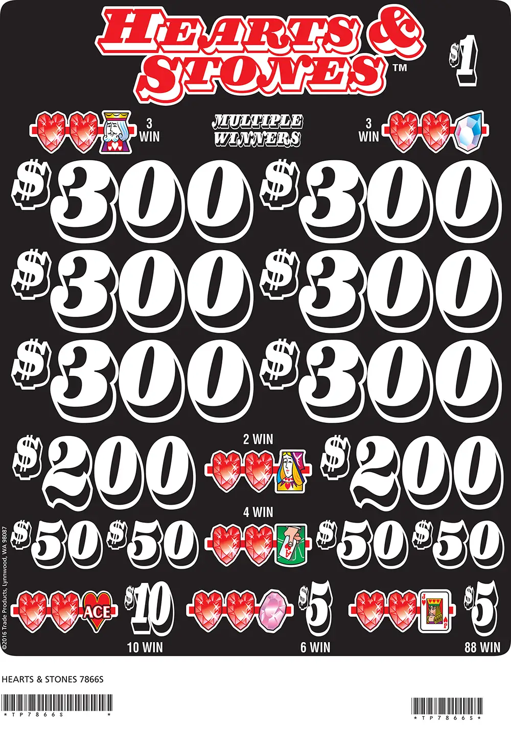 TP7866S - HEARTS & STONES ($1.00)