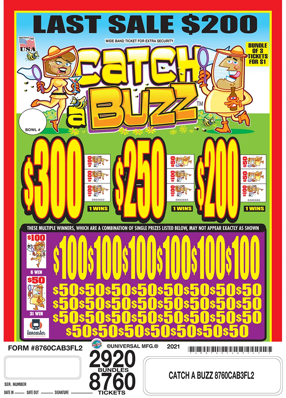 UMCAB3FL2 - CATCH A BUZZ (3/$1.00) LAST SALE