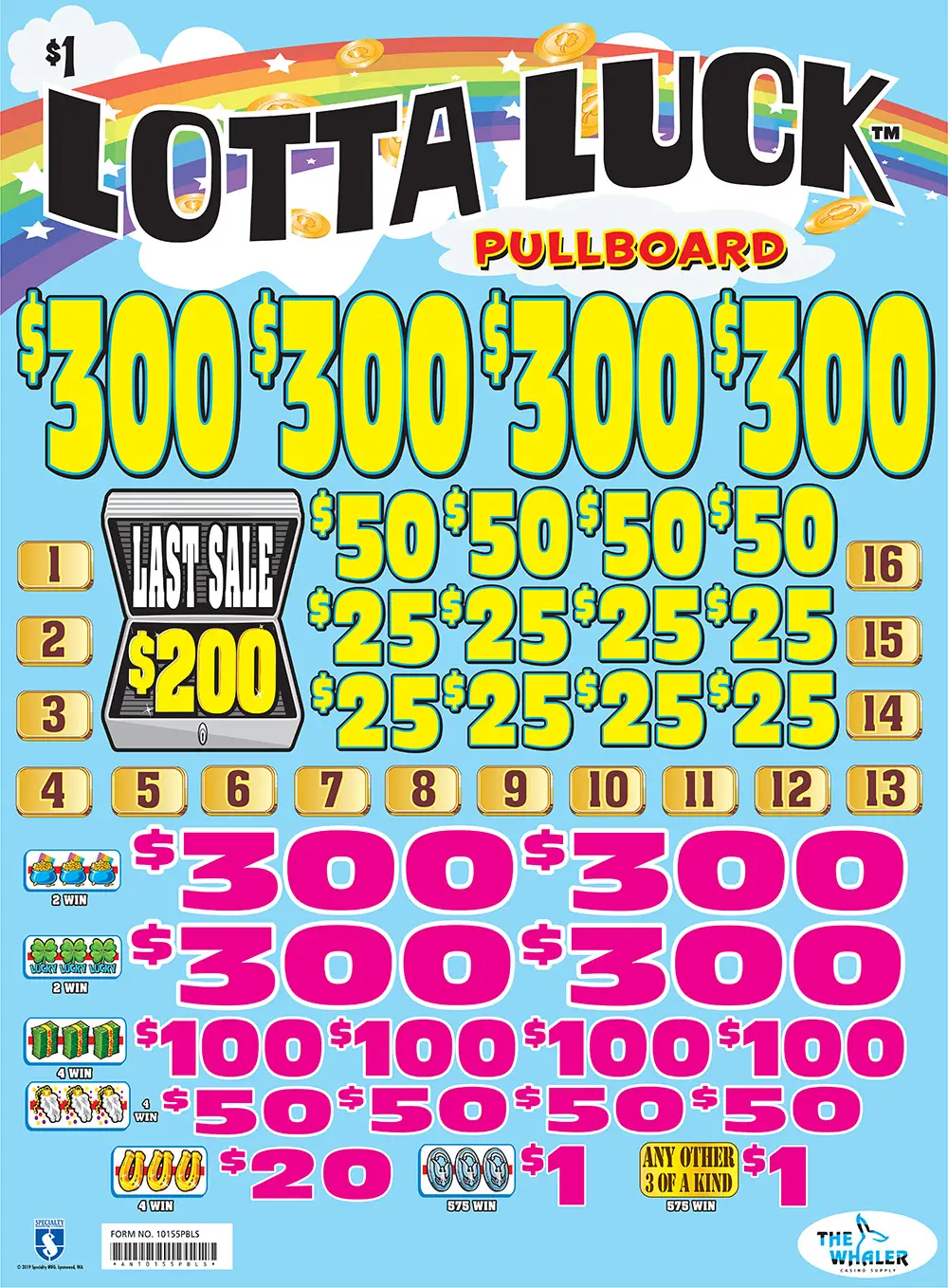AN10155PBLS - LOTTA LUCK ($1.00) PULLBOARD