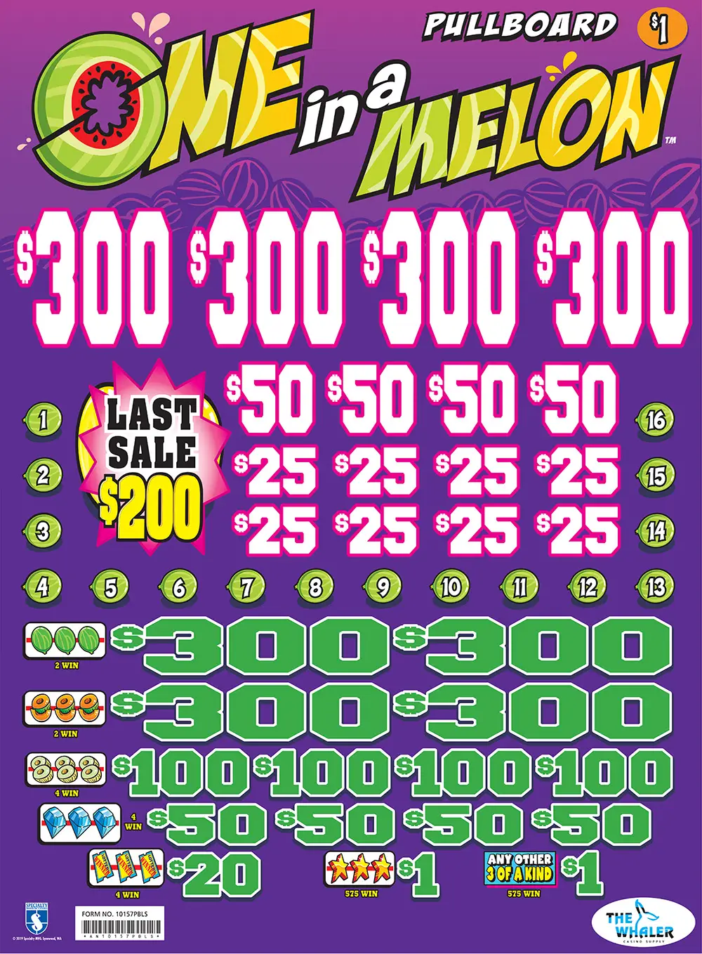 AN10157PBLS - ONE IN A MELON ($1.00) PULLBOARD