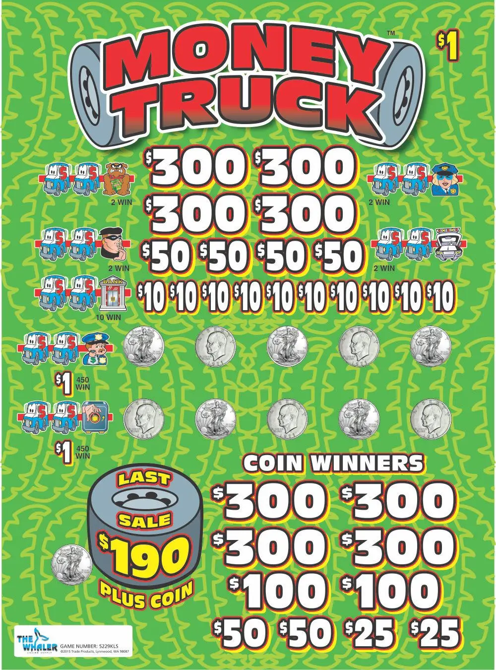 TP5229KLS CB KIT - MONEY TRUCK ($1.00) COINBOARD