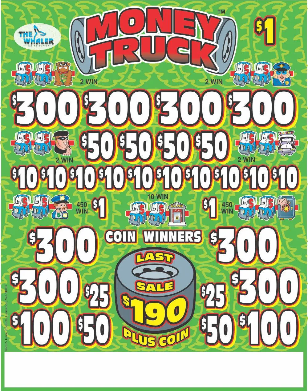 TP5229KLS CB KIT - MONEY TRUCK ($1.00) COINBOARD - Image 2