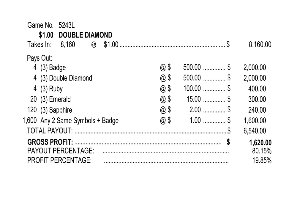 TP5243L - DOUBLE DIAMOND ($1.00) - Image 2