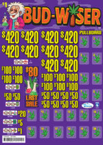 AN10877CBLS - BUD-WISER ($1.00) BIG PIC PULLBOARD