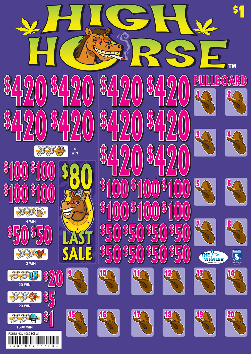 AN10878CBLS - HIGH HORSE ($1.00) BIG PIC PULLBOARD