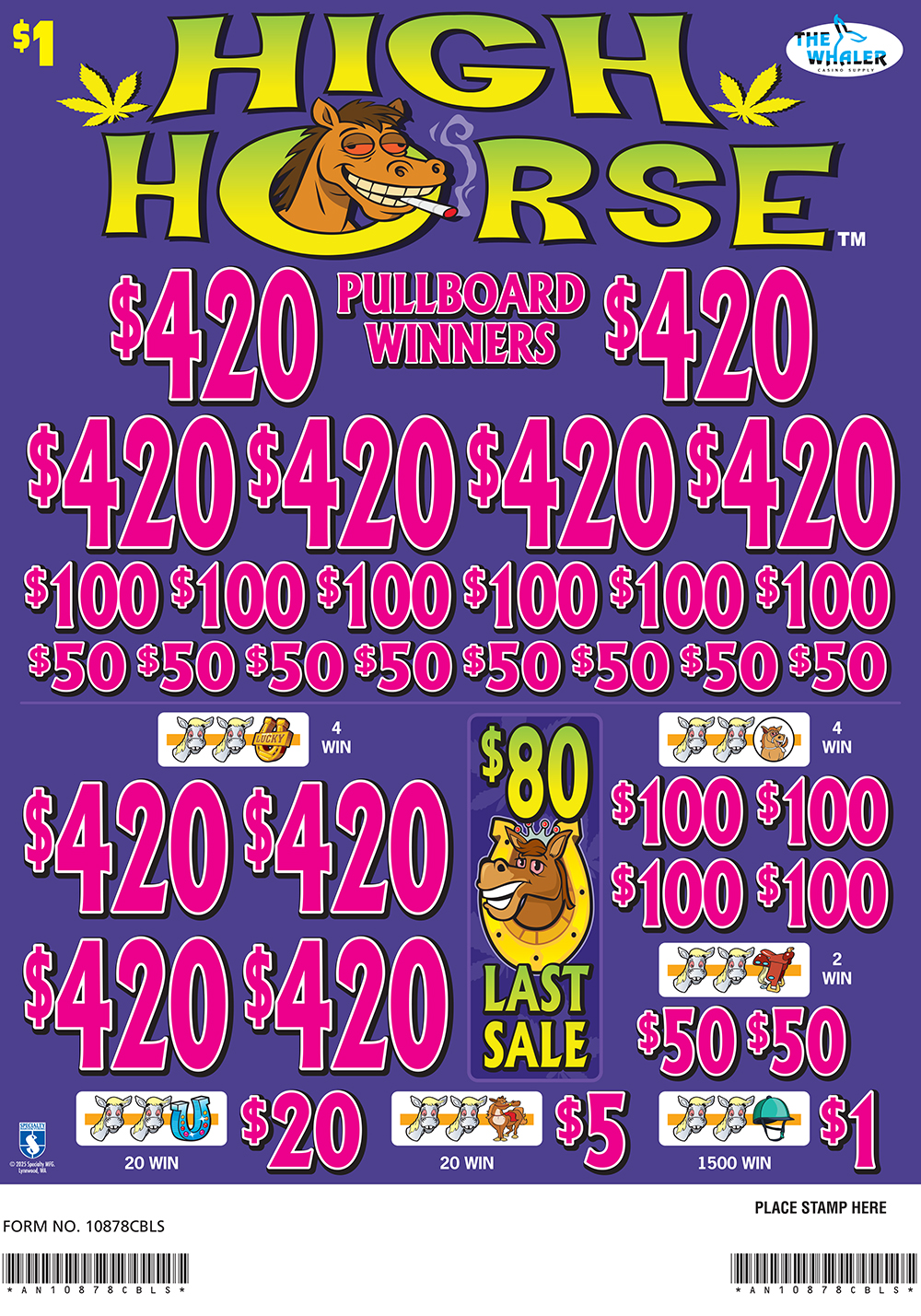 AN10878CBLS - HIGH HORSE ($1.00) BIG PIC PULLBOARD - Image 2