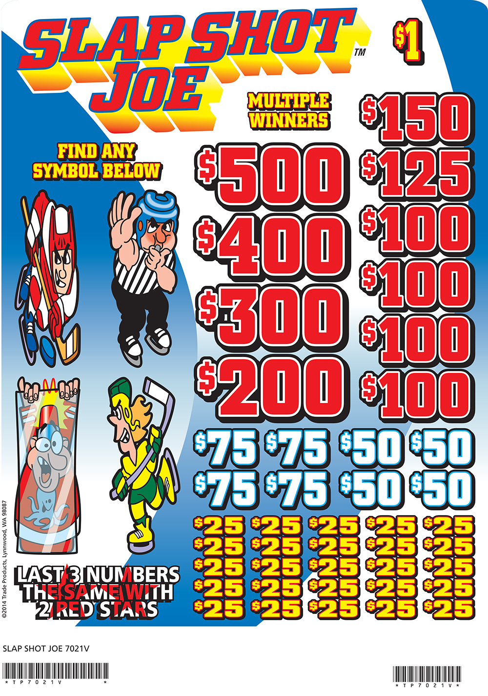 TP7021V - SLAP SHOT JOE ($1.00)