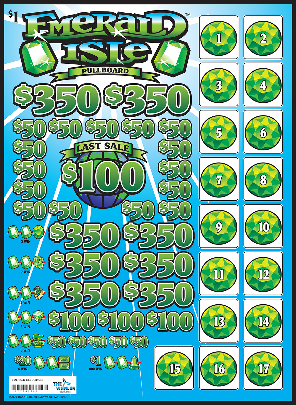 TP7089CLS - EMERALD ISLE ($1.00) BIG PIC PULLBOARD