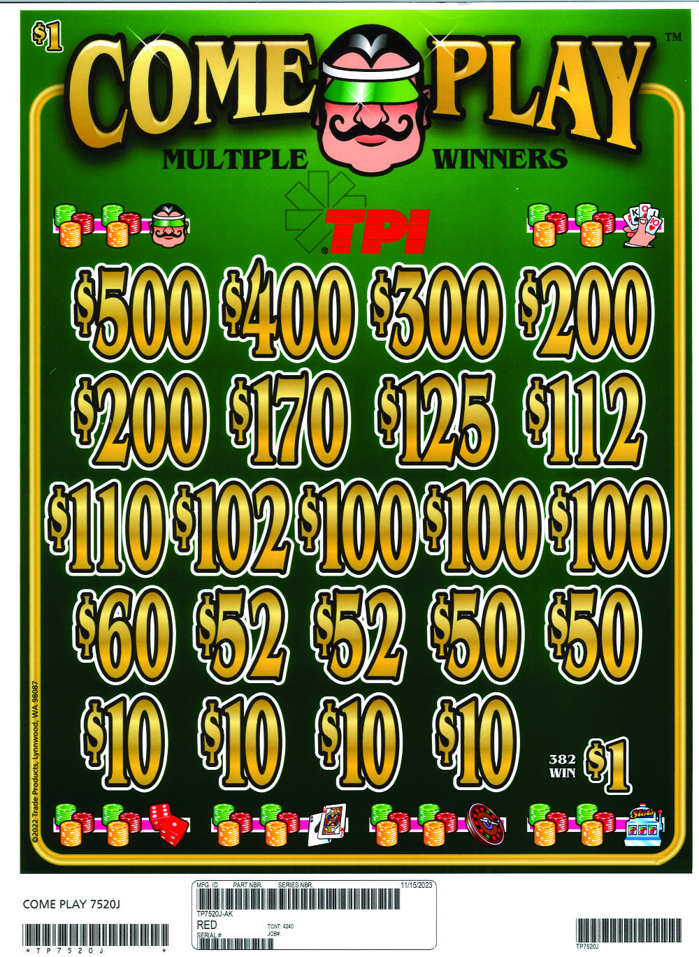 TP7520J - COME PLAY ($1.00)