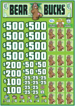 TP7998U - BEAR BUCKS ($1.00) BIG PIC PULLBOARD