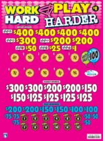 AN10905EMLS - WORK HARD PLAY HARDER ($1.00) EMBEDDED PULLBOARD