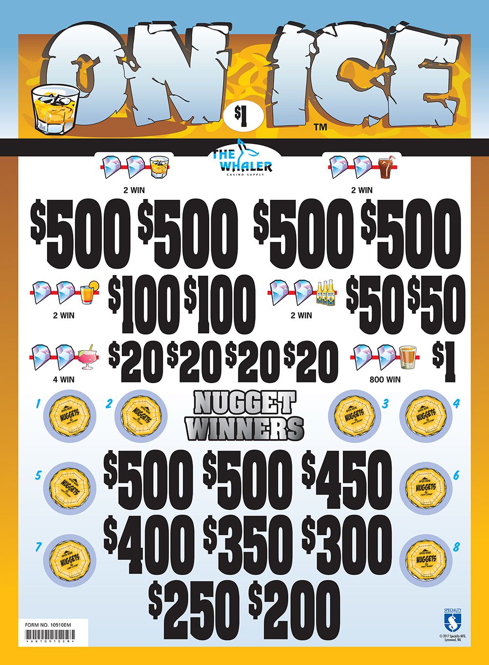 AN10910EM - ON ICE ($1.00) EMBEDDED PULLBOARD