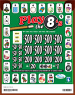 AN7082W - PLAY THE 8'S ($1.00) PULLBOARD