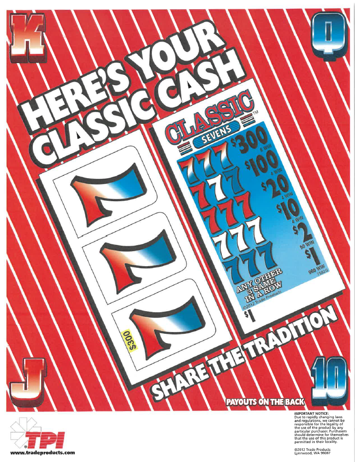 TP7594G - CLASSIC SEVENS ($1.00) - Image 3