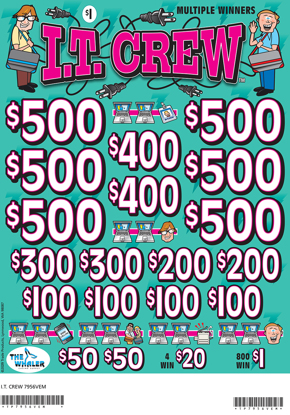 TP7956VEM - I.T. CREW ($1.00) EMBEDDED PULLBOARD - Image 2