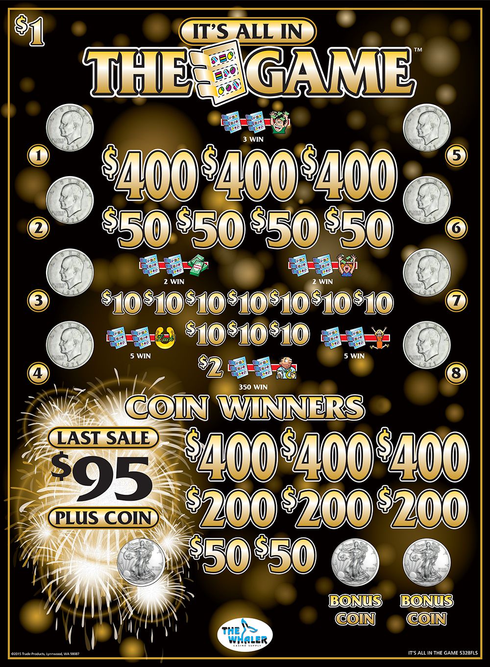 TP5328FLS CB KIT - IT'S ALL IN THE GAME ($1.00) COINBOARD