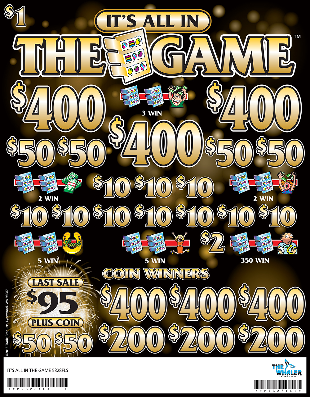 TP5328FLS CB KIT - IT'S ALL IN THE GAME ($1.00) COINBOARD - Image 2