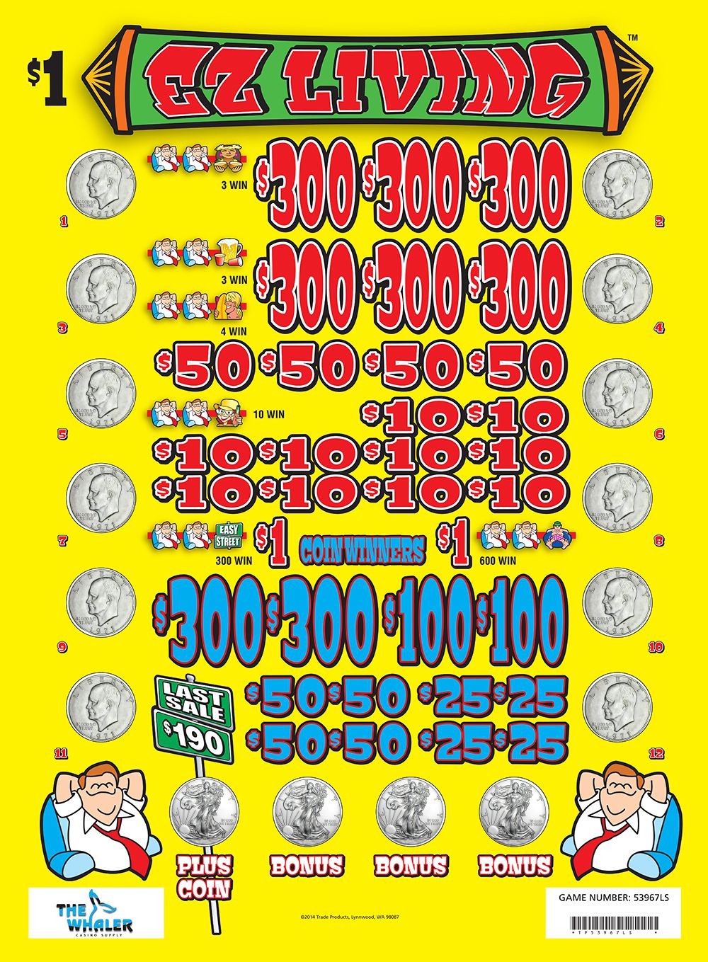 TP53967LS-AK CB KIT - EZ LIVING ($1.00) COINBOARD