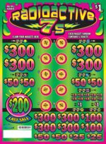 TP7990VEMLS - RADIOACTIVE 7S ($1.00) EMBEDDED PULLBOARD