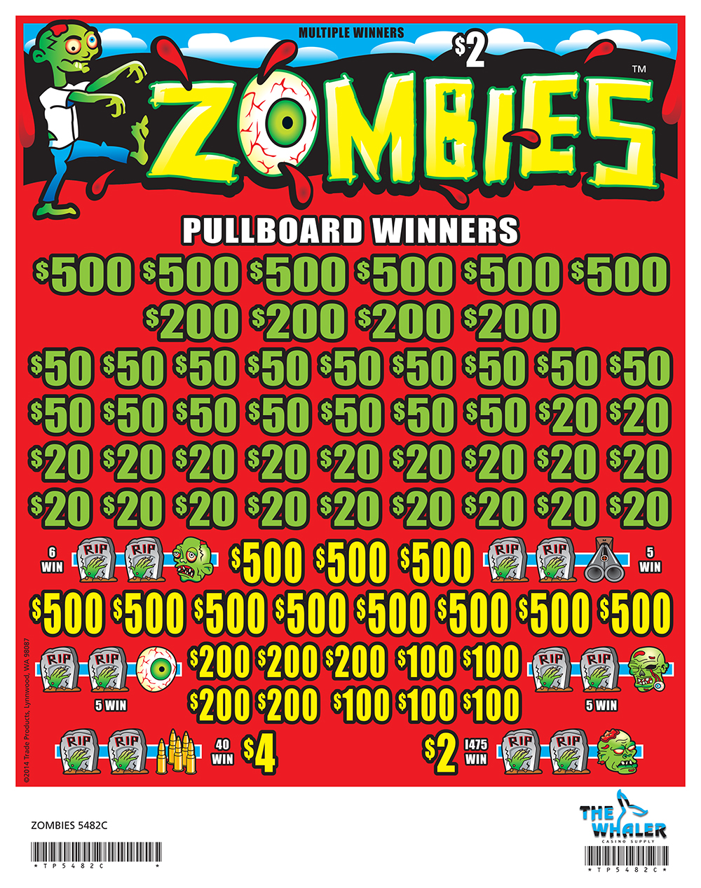 TP5482C - ZOMBIES ($2.00) BIG PIC PULLBOARD - Image 3