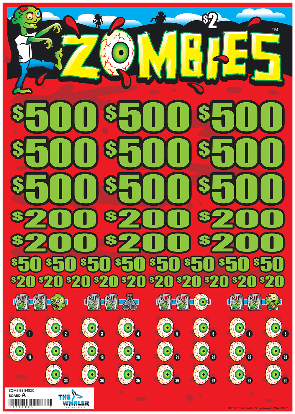 TP5482C - ZOMBIES ($2.00) BIG PIC PULLBOARD - Image 2